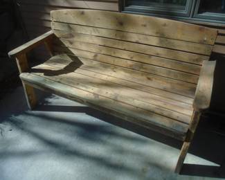 wooden bench