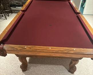 Olhausen pool table with accessories