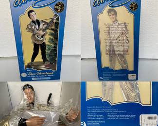 (2) available-Animated Elvis Presley Ltd Edition 2000 Doll Plays Blue Christmas and Swings his Hips