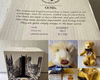 Canterbury Bears Gund Harriet signed Ltd Edition 87/350 with Box