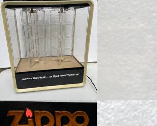 RARE-Zippo Lighter Retail Display Case -Working/Lights & Twirls