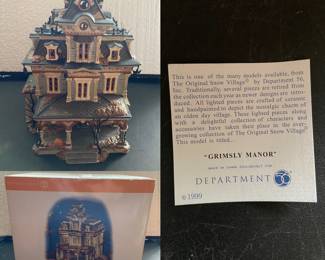 1999 Dept 56 Grimsly Manor from the Original Snow Village Halloween with Box