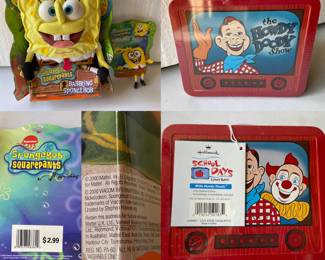 2000 Mattel Babbling SpongeBob, 2001 Nickelodeon SpongeBob Zipper pull
Hallmark Howdy Doody Lunchbox #’d edition 