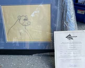 Authentic Walt Disney sketch of Baloo from Jungle Book