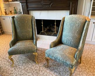 Custom Made Chairs with a Silk Blend Fabric