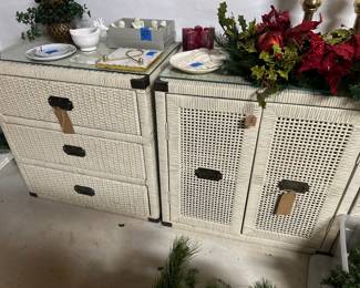 More Ivory Wicker Chest and great holiday decor