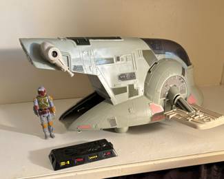 Vintage Star Wars Empire Strikes Back Boba Fett’s Ship with Han Solo Carbonite