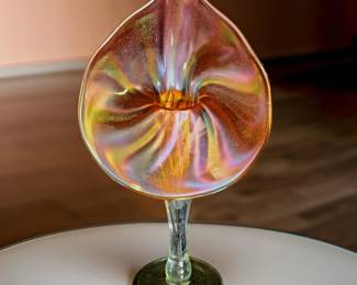 Artist-signed Art Glass Bud Vase