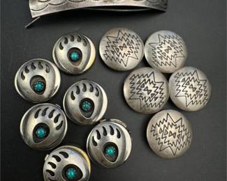 Sterling native hair accessory/ button covers