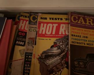 Hot rod and car magazines from the 50’s 