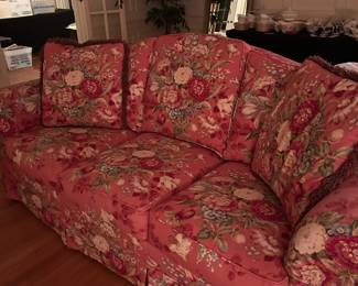 Lillian August floral couch 