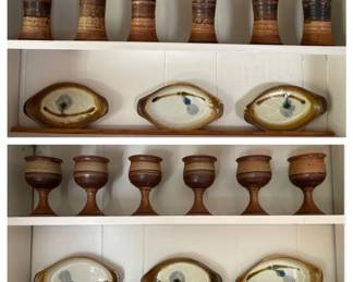 Signed Pottery Bowls, Cups & Goblets