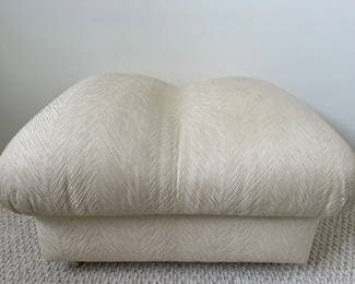 Keller Furniture Co. Cream Textured Ottoman