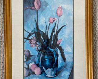 Large Framed Floral Art Print