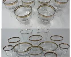 Vintage Gold Rimmed Drinkware