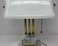 Vintage Marble Base Bankers Lamp