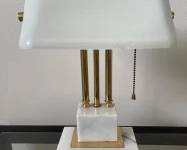 Vintage Marble Base Bankers Lamp