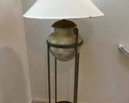 Post Modern Steel and Plaster Floor Lamp