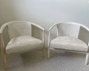 Two Refinished Mid-Century Modern Chairs