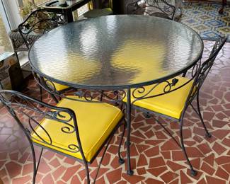 Vintage Wrought Iron Table and Chairs