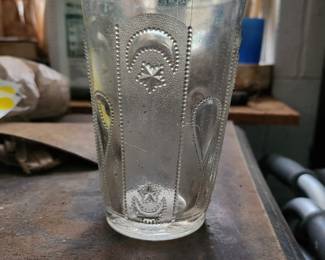 Spooner Vintage Moon and Stars Clear Depression Glass