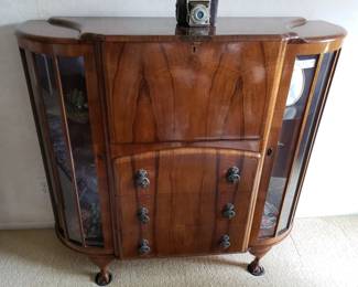 Art Deco curved cabinet
