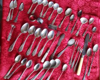 Silver plate, some sterling