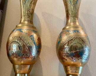 Heavy Brass Vases