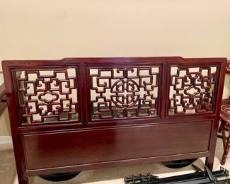 Ming Style Carved Rosewood headboard 61”