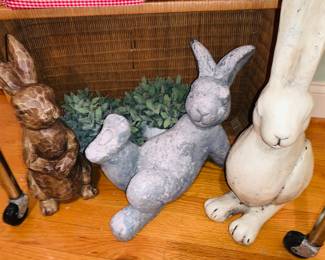 Rabbits around the home.