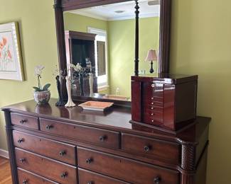 Durham Furniture George Washington Mount Vernon dresser and landscape mirror