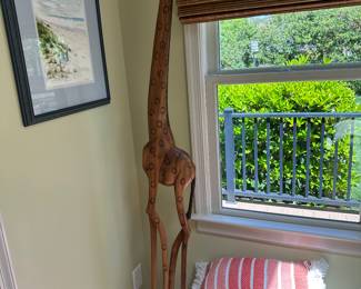 Carved wood giraffe