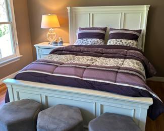 Ashley furniture bed, dresser and side table