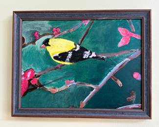 Oriole bird painting
