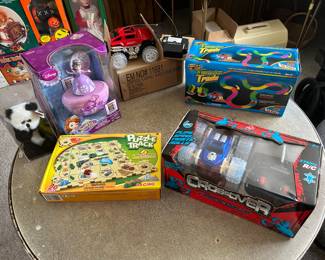 various toys and games.