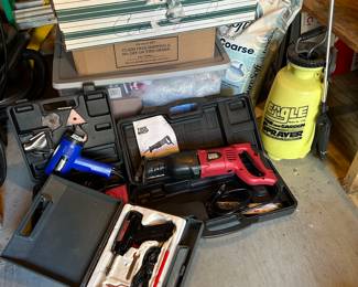 Another saws all, welding gun, heat gun and an Eagle garden sprayer.