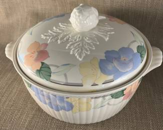 Mikasa "Garden Poetry" covered serving dish