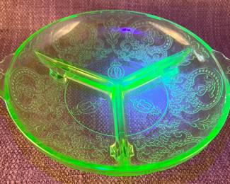 Uranium glass dish