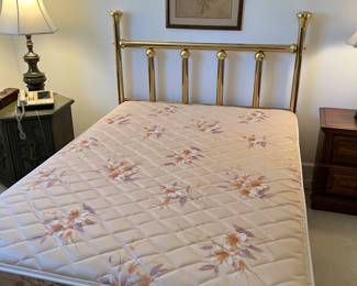 Full size brass bed