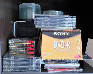 Blank DVDs and cassettes