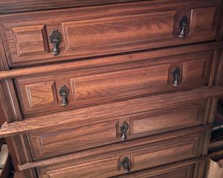 Mission style dresser and nightstand