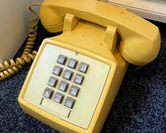 Yellow push-button phone