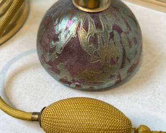 Blown glass perfume bottle