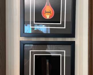 Framed guitar decor