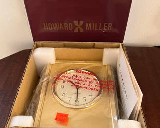 Howard Miller brass desk clock (new in box)