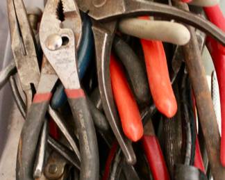 Pliers and all kinds of tools including vintage and antique tools