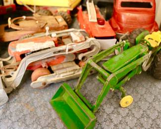 Vintage toy trucks and tractors 