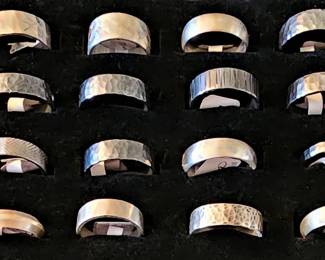 Handcrafted sterling silver rings.