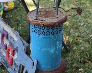 Outdoor blue stove 