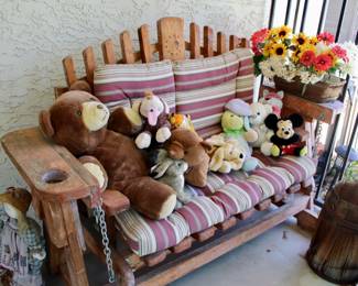 Outdoor rocking bench 